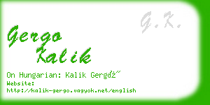 gergo kalik business card